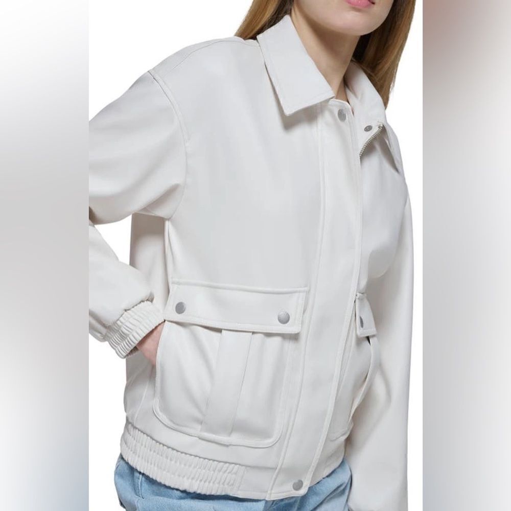 Levi’s White Faux Leather Jacket XL NWT